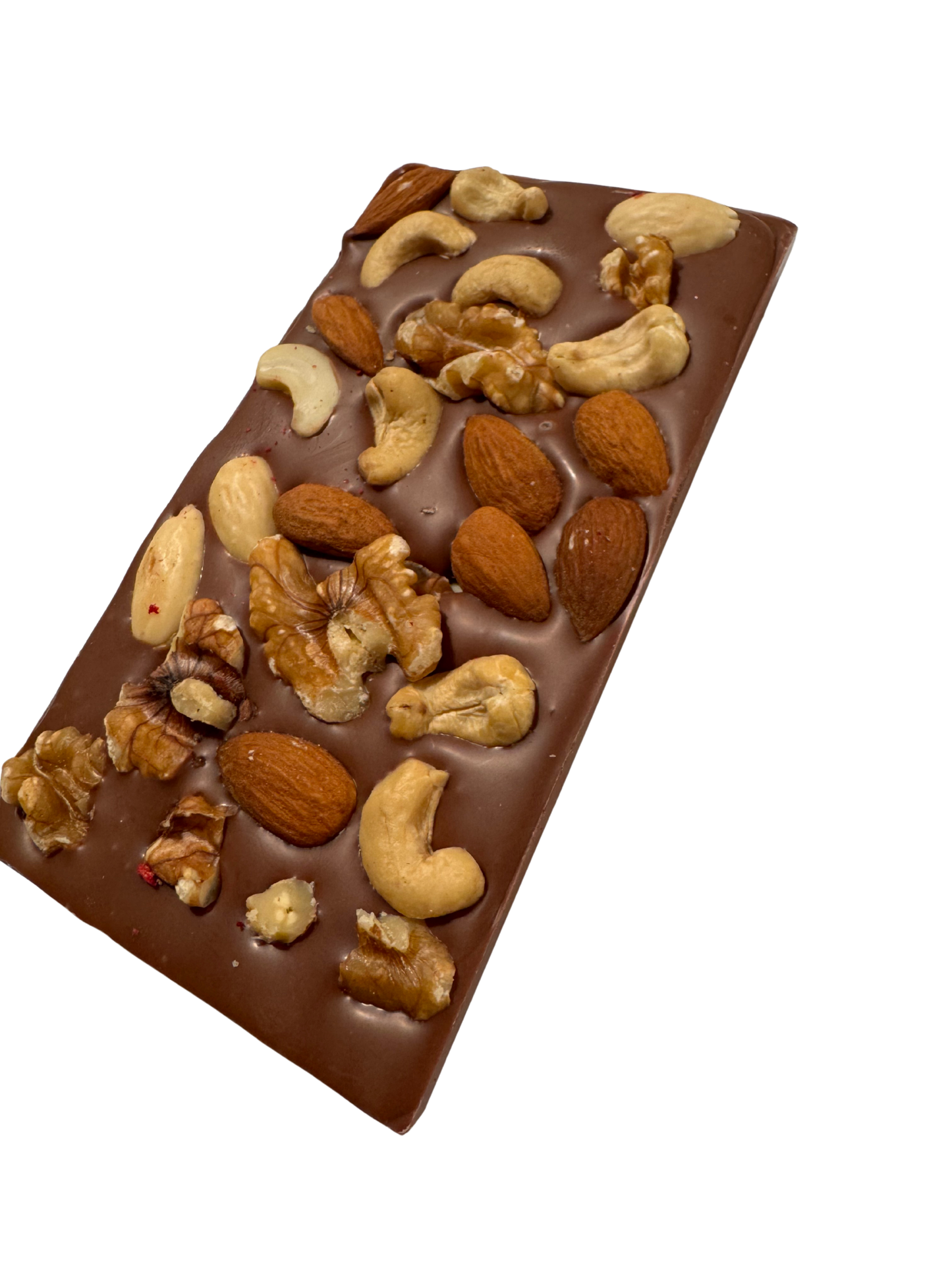 Belgijska mleczna czekolada z migdałami i nerkowcami – 100 g
