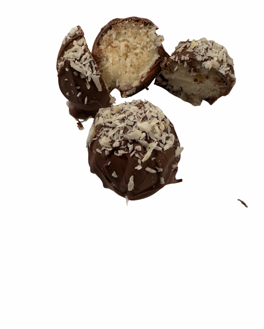 Rzemieślnicze trufle kokosowe – aksamitna mleczna czekolada i kremowa pasta kokosowa (100 g)