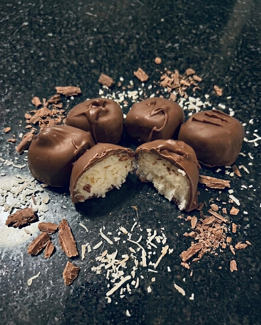 Handcrafted Coconut Chocolate Squares - 8 pieces