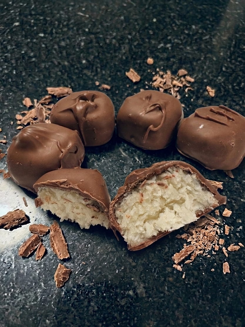 Handcrafted Coconut Chocolate Squares - 8 pieces