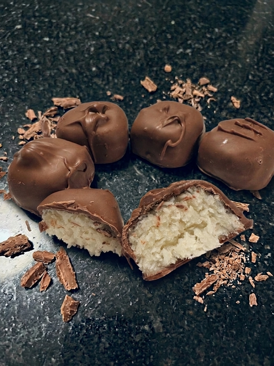 Handcrafted Coconut Chocolate Squares - 8 pieces