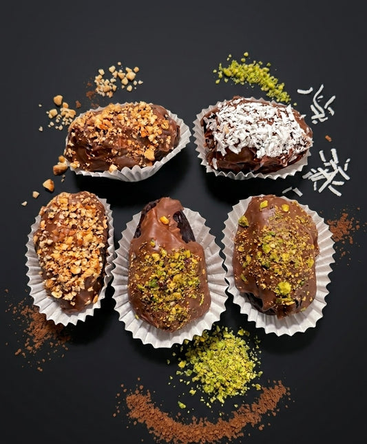 Chocolate Date Assortment - Dubai Style and Hazelnut - 4 pieces