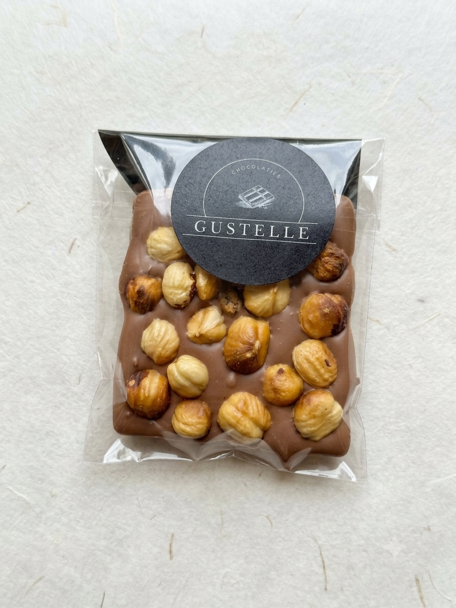 Handmade Milk Chocolate with Hazelnuts | Gustelle