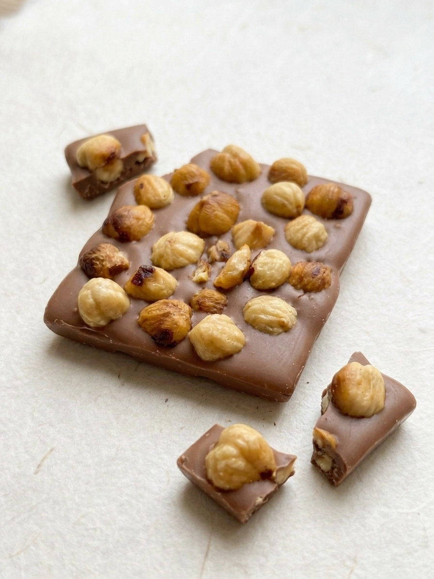 Handmade Milk Chocolate with Hazelnuts | Gustelle